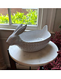 Stoneware Rabbit Bowl, 11"x 6"