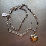 Ghansutt Pearls Silver Large Heart Necklace, Waterproof