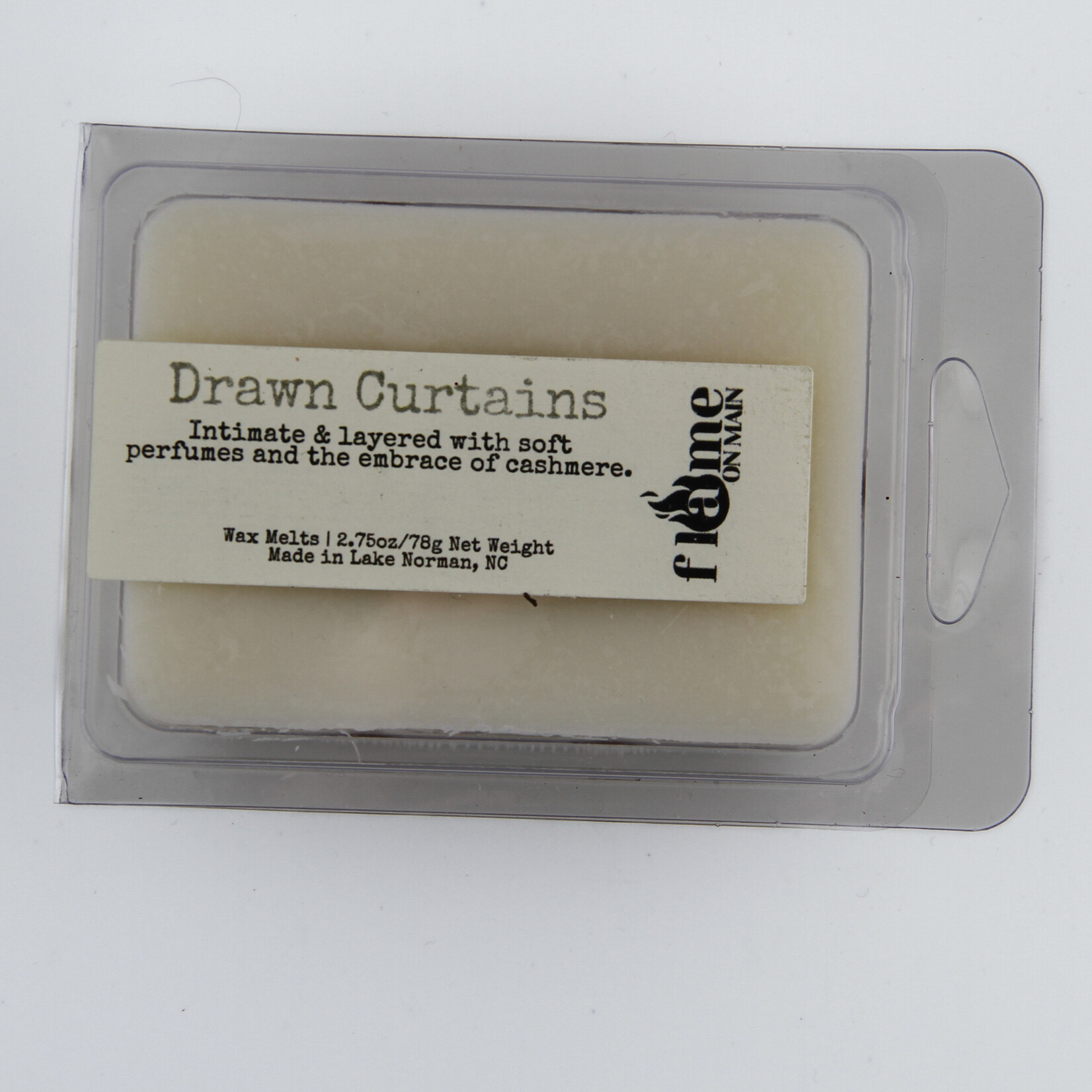 Flame On Main Flame On Main Places We Know Wax Melts, Drawn Curtains, 2.75 oz