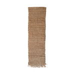 Woven Raffia Table Runner with Fringe
