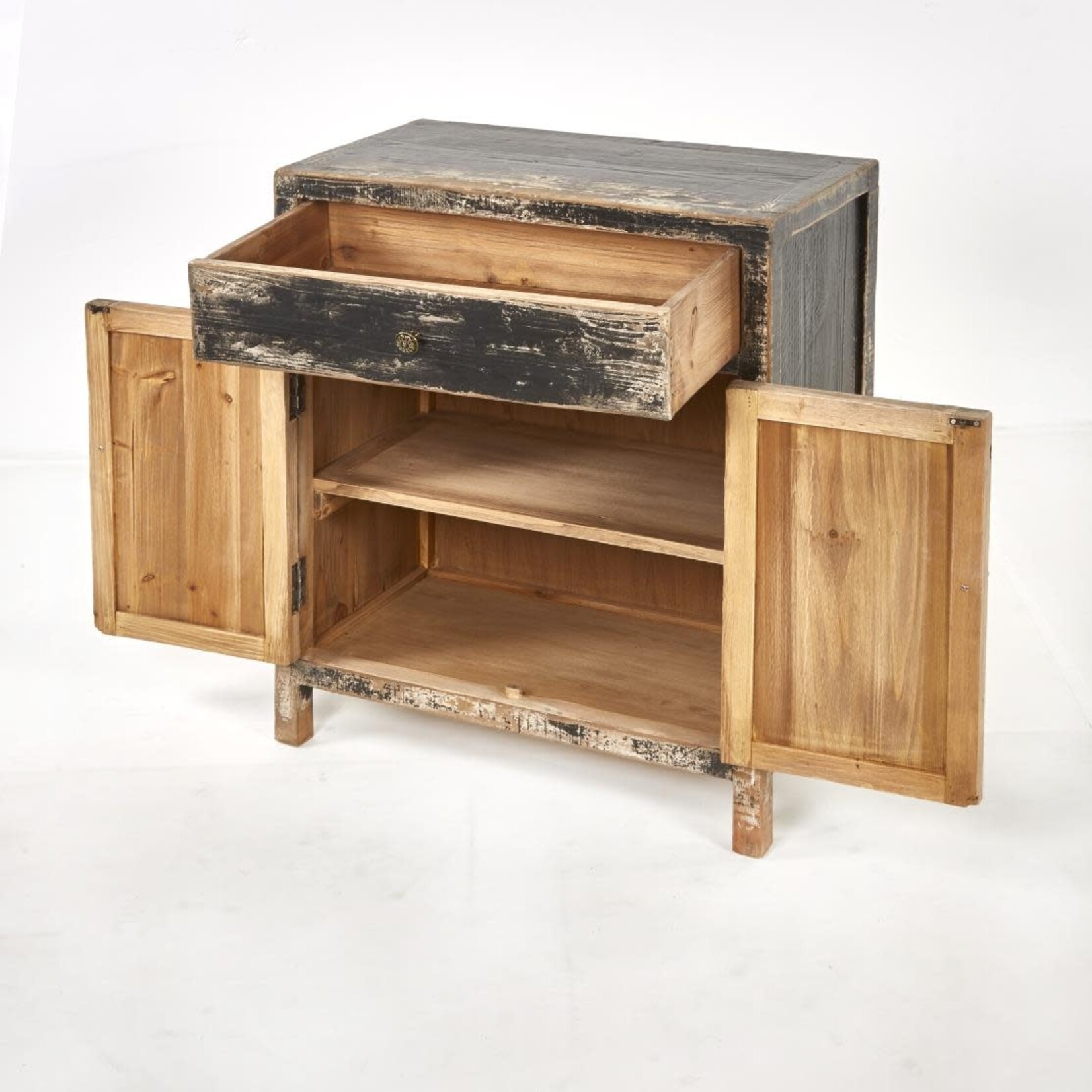 Amelia Cabinet Distressed Black 28x15x34