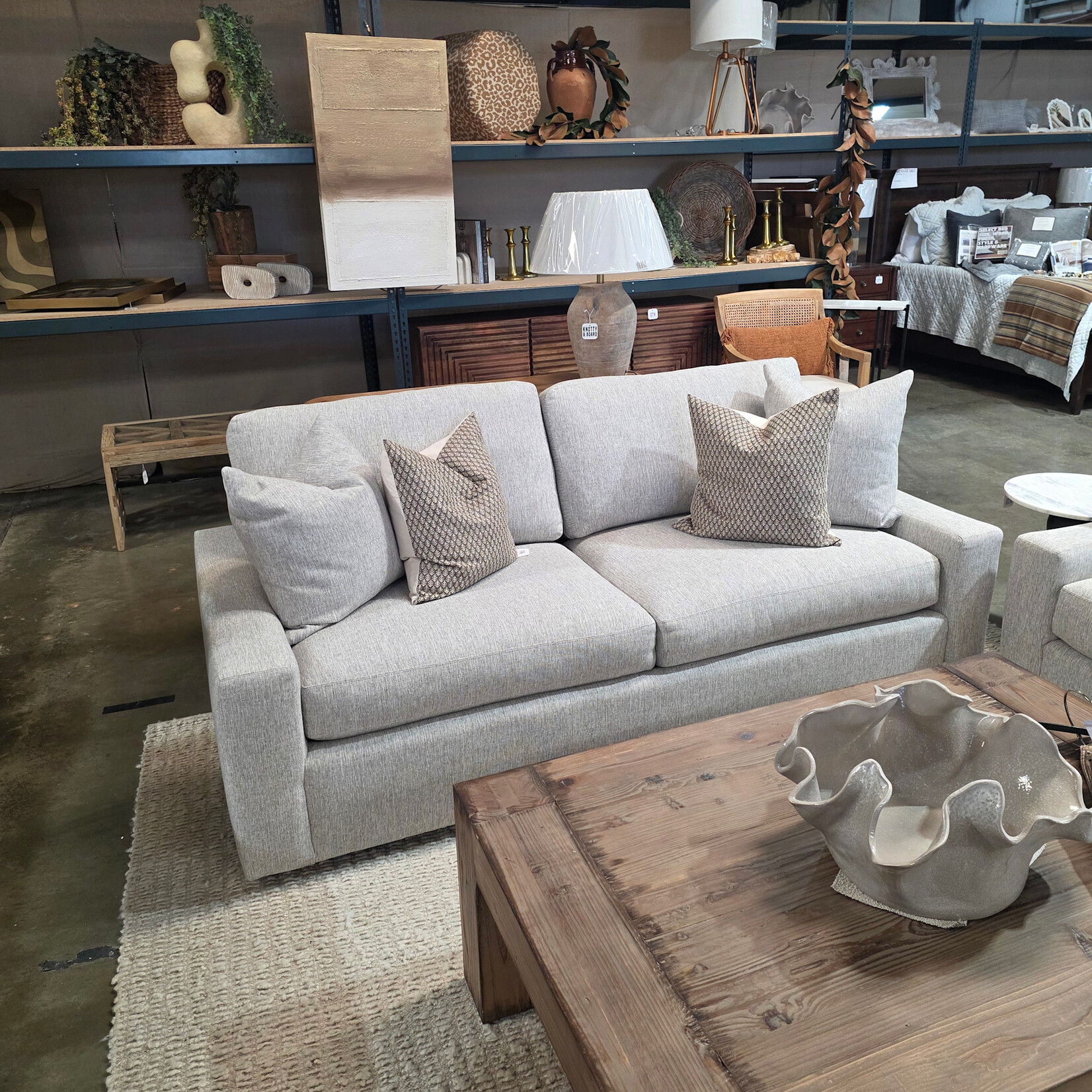 Sherrill - Truman 7597-33 84" Sleeper Sofa Floor Model in Tribeca Ash