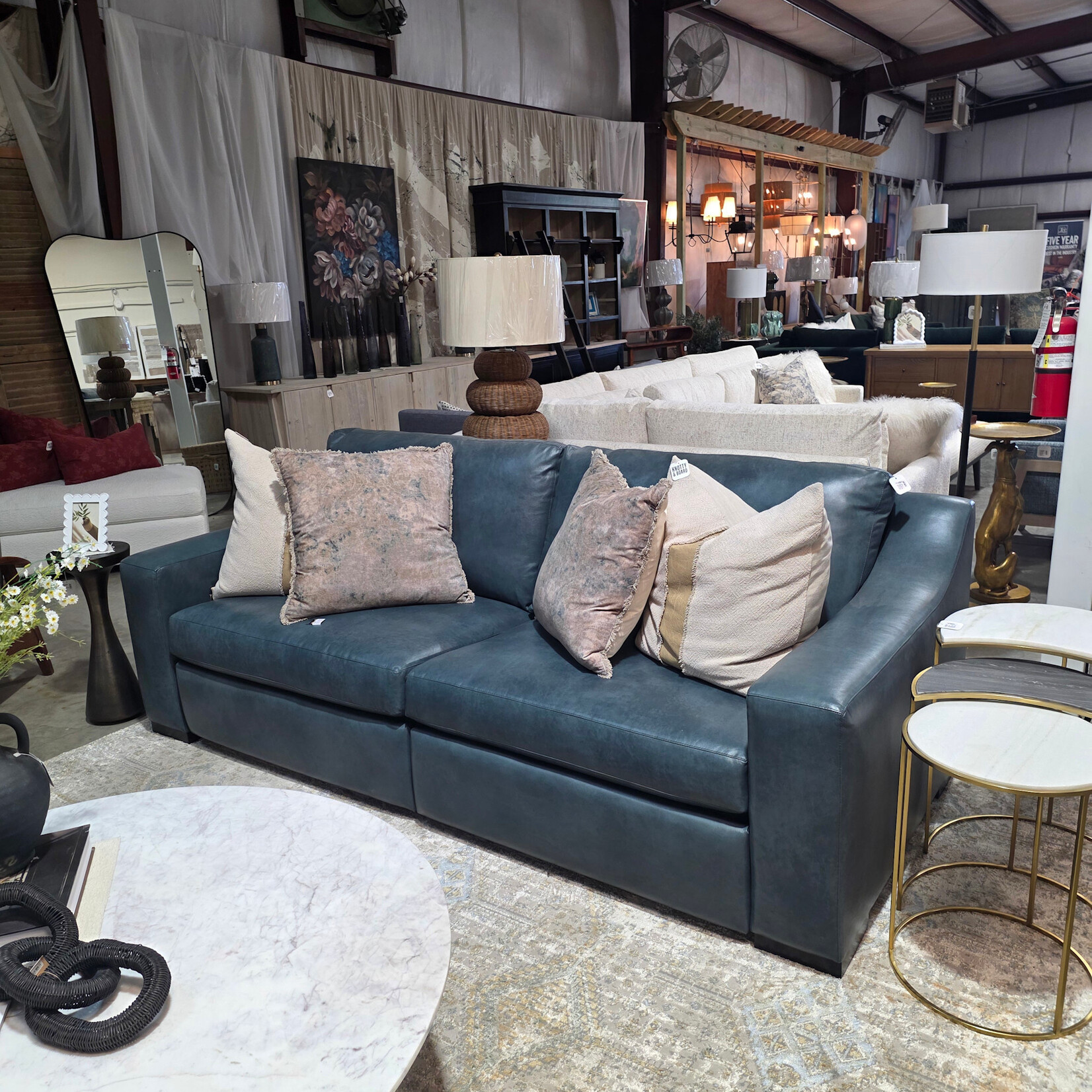 Dual Reclining  L512286P Sofa in Panhandle Ocean 86"L x 41D x 36H