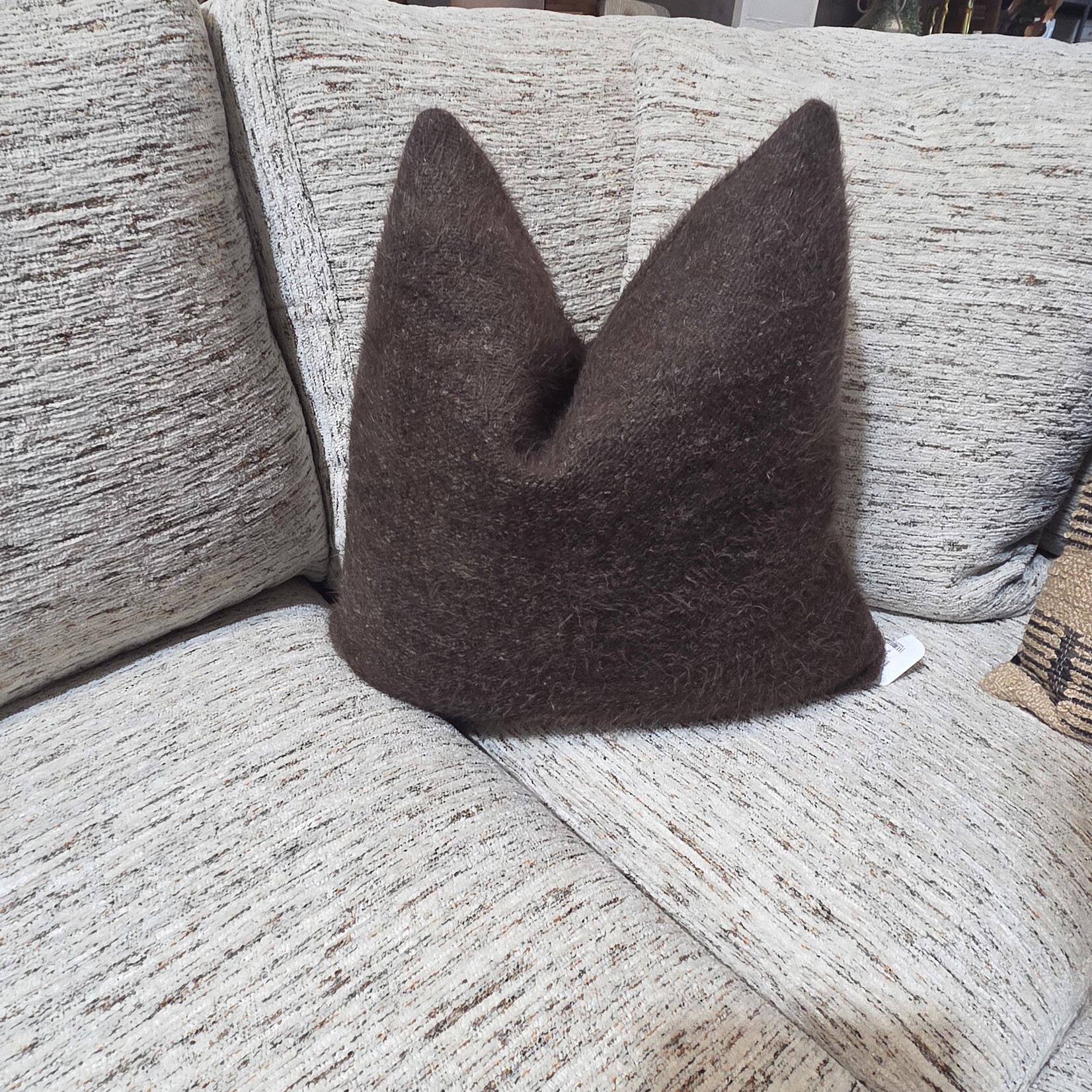 Precedent 18" Throw Pillow in Cuddles Chocolate