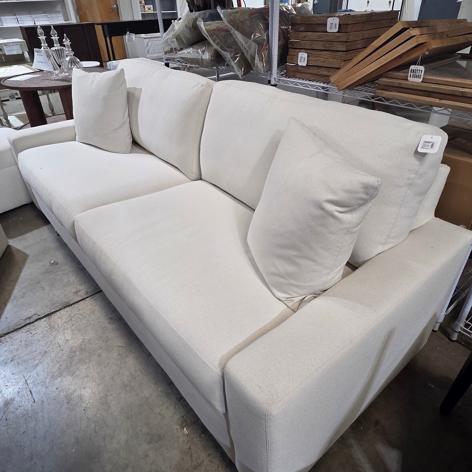 Sherrill - Truman 5598-T 96" Sofa Floor Model in Macarena Bone