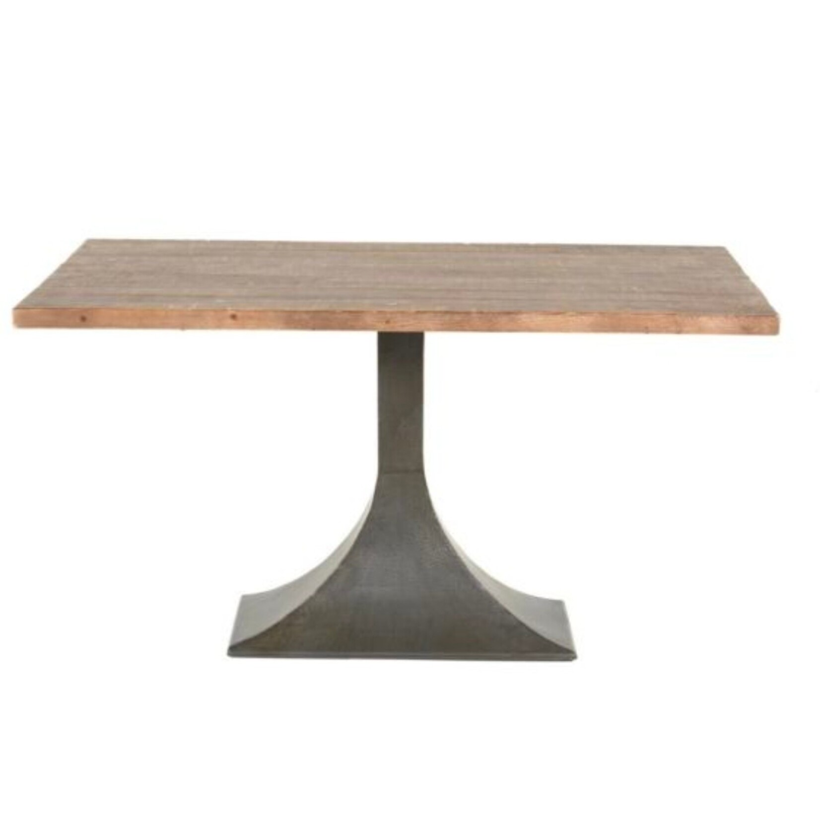Mackenzie Rectangular Dining Table - Medium Grey/ Square Base
