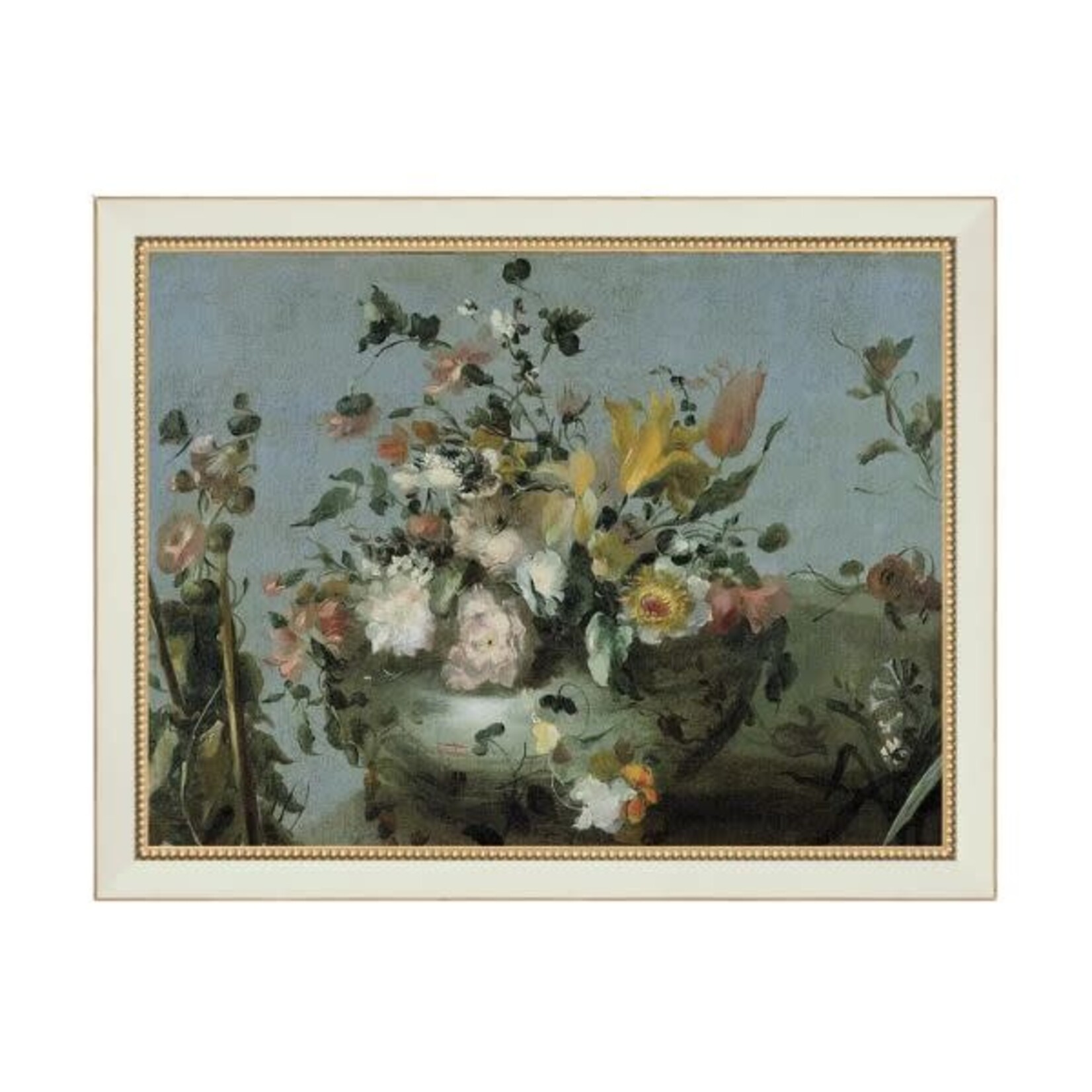 Blue Still Life with Flowers, 9 X 7 in.