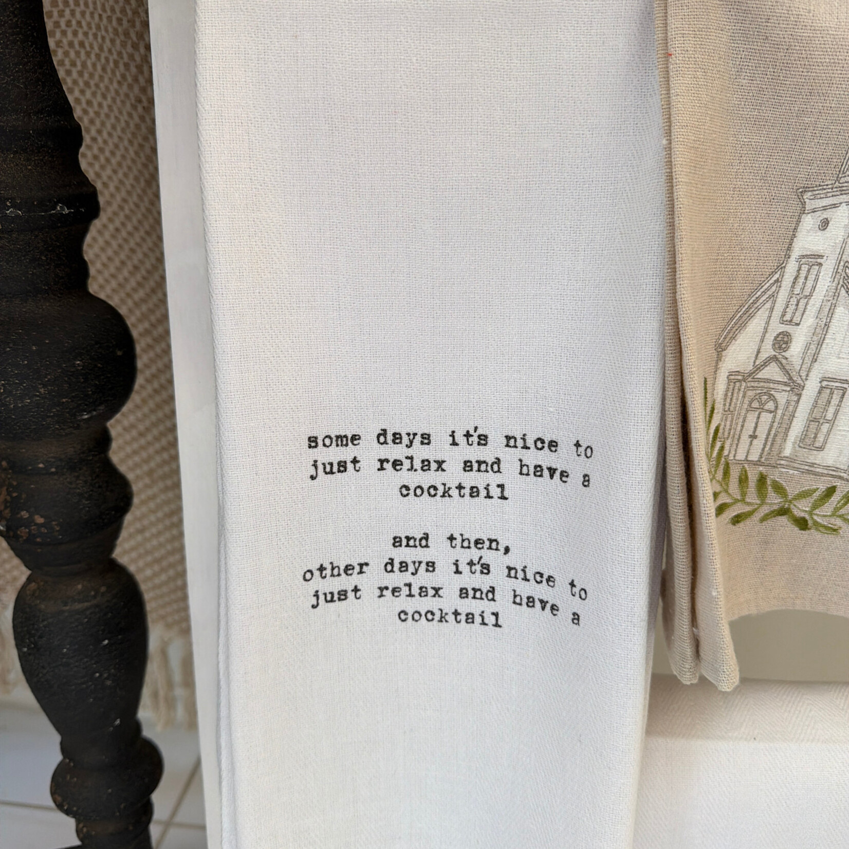 Just Relax and Have a Cocktail Tea Towel