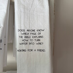 Tea Towel, Turn Water Into Wine