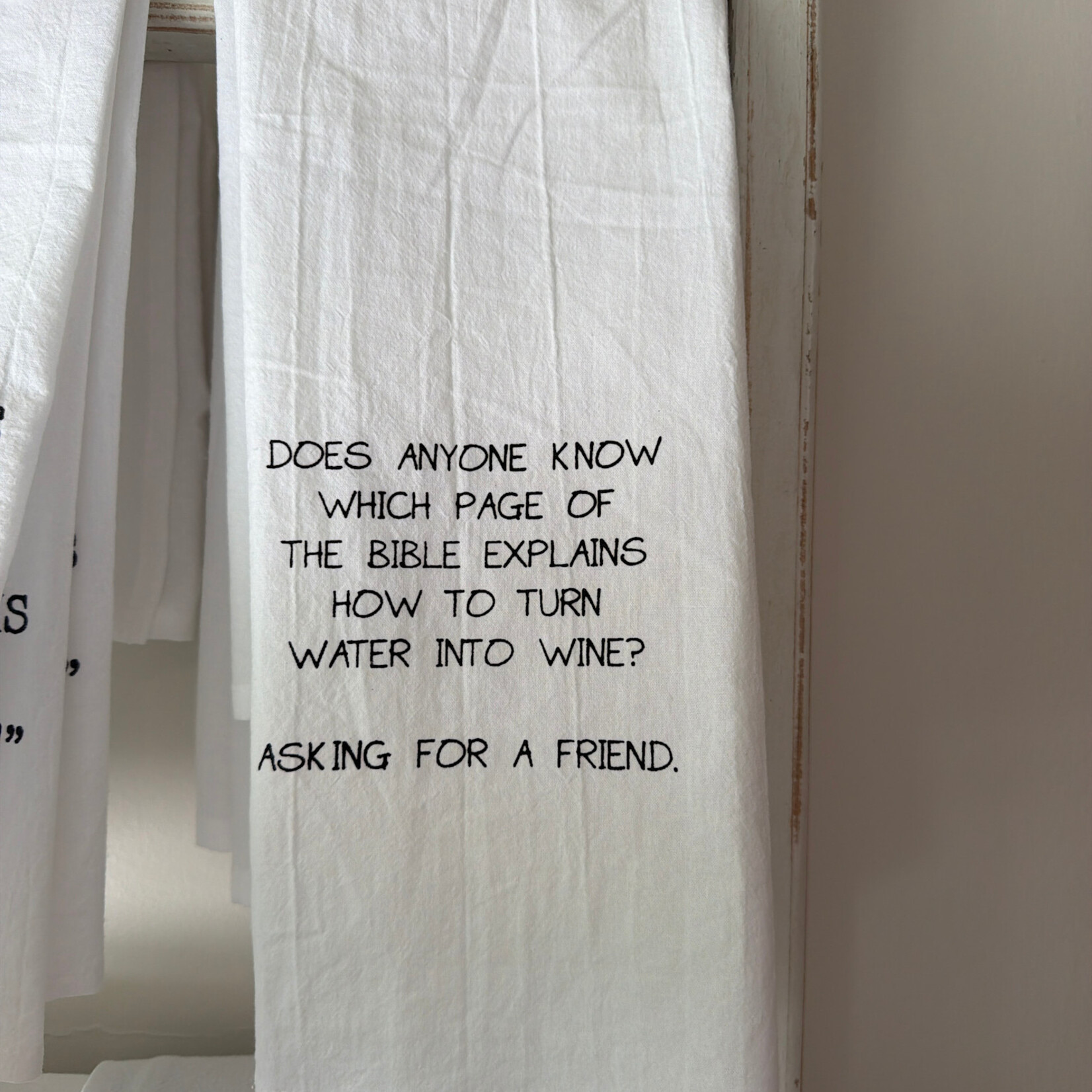 Turn Water Into Wine Tea Towel