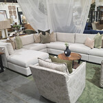 Precedent Adeline Sectional in Renewal Linen Gr 19