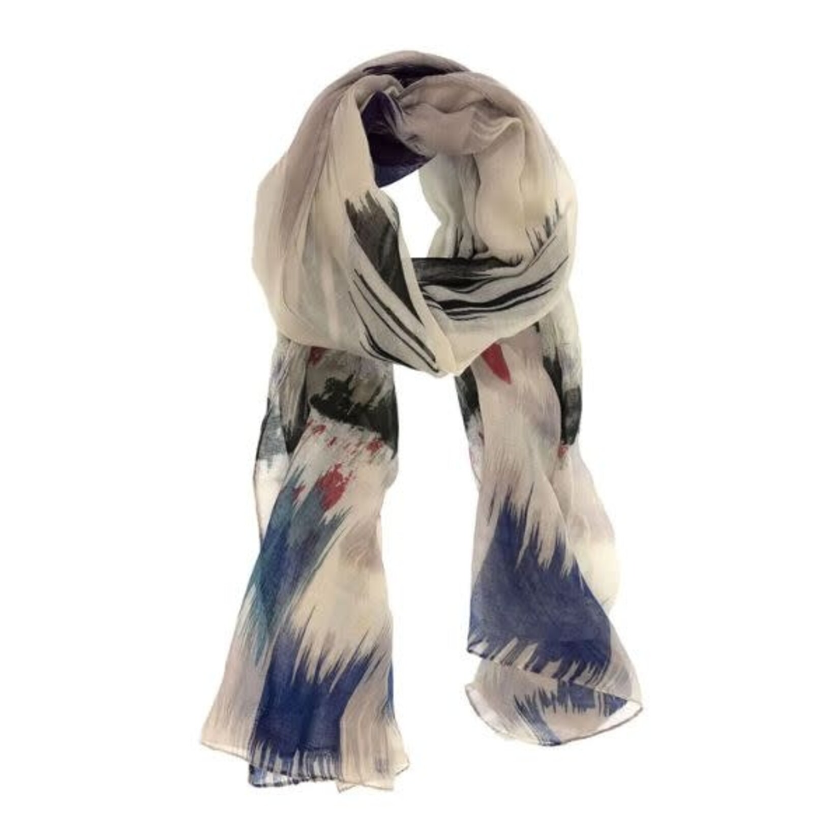 Joy Susan Blurred Ikat Scarf