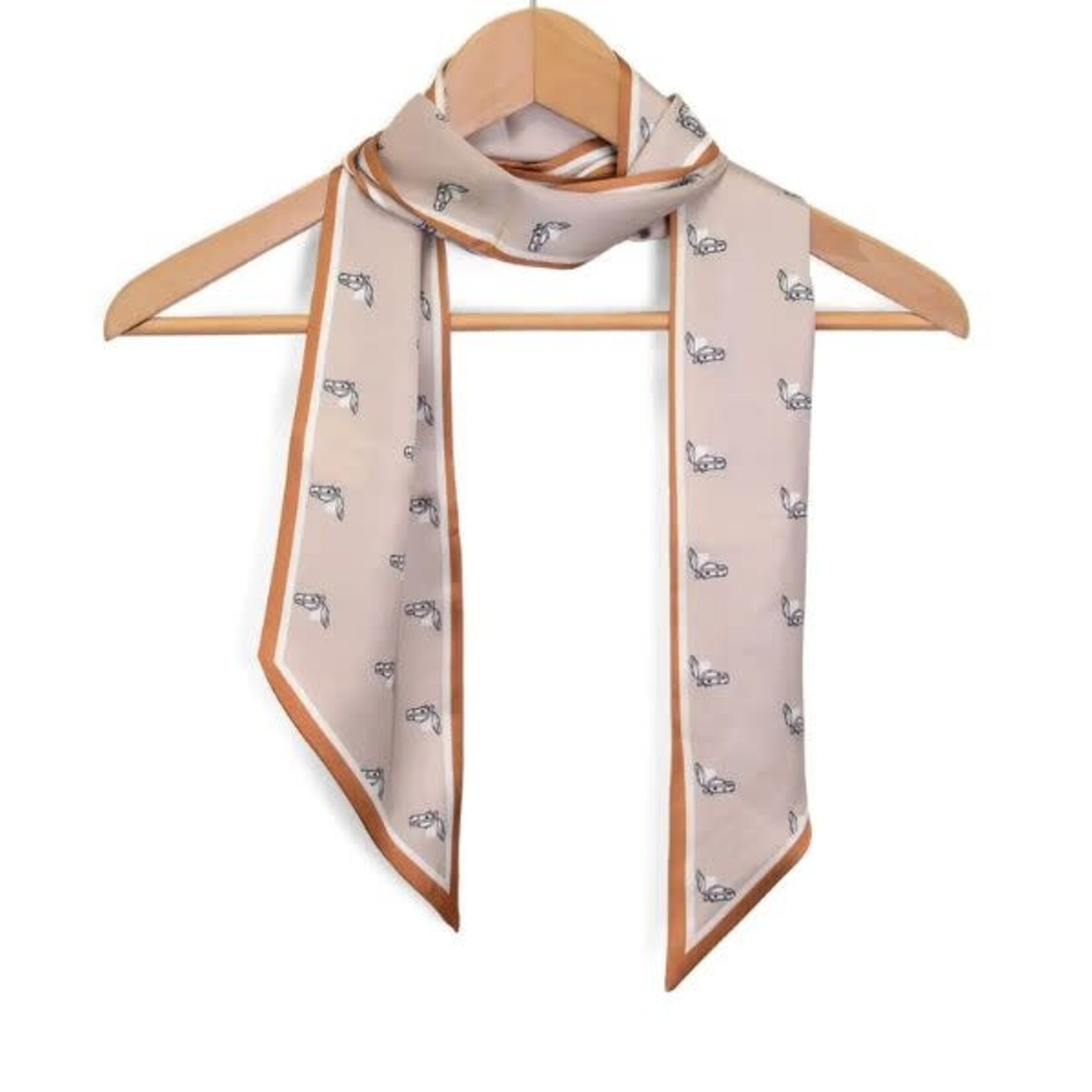 Joy Susan Horse Double Sided Scarf, Neutral