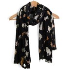 Joy Susan Mixed Dog Breed Scarf, Black