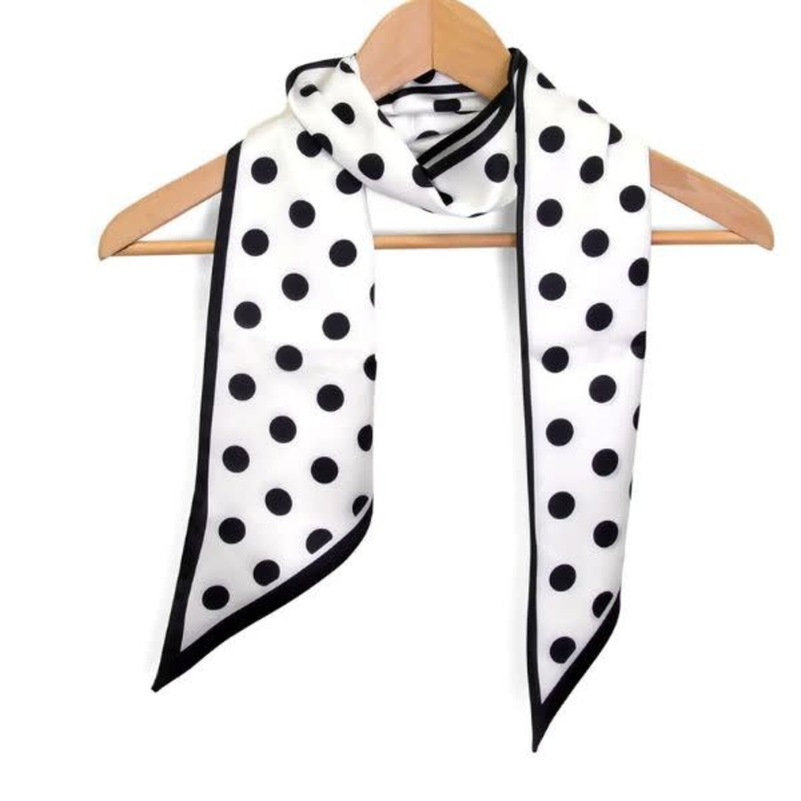 Joy Susan Polka Dot Double Sided Scarf, Black
