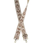 Joy Susan Floral Filigree Embroidered Guitar Strap, Russet