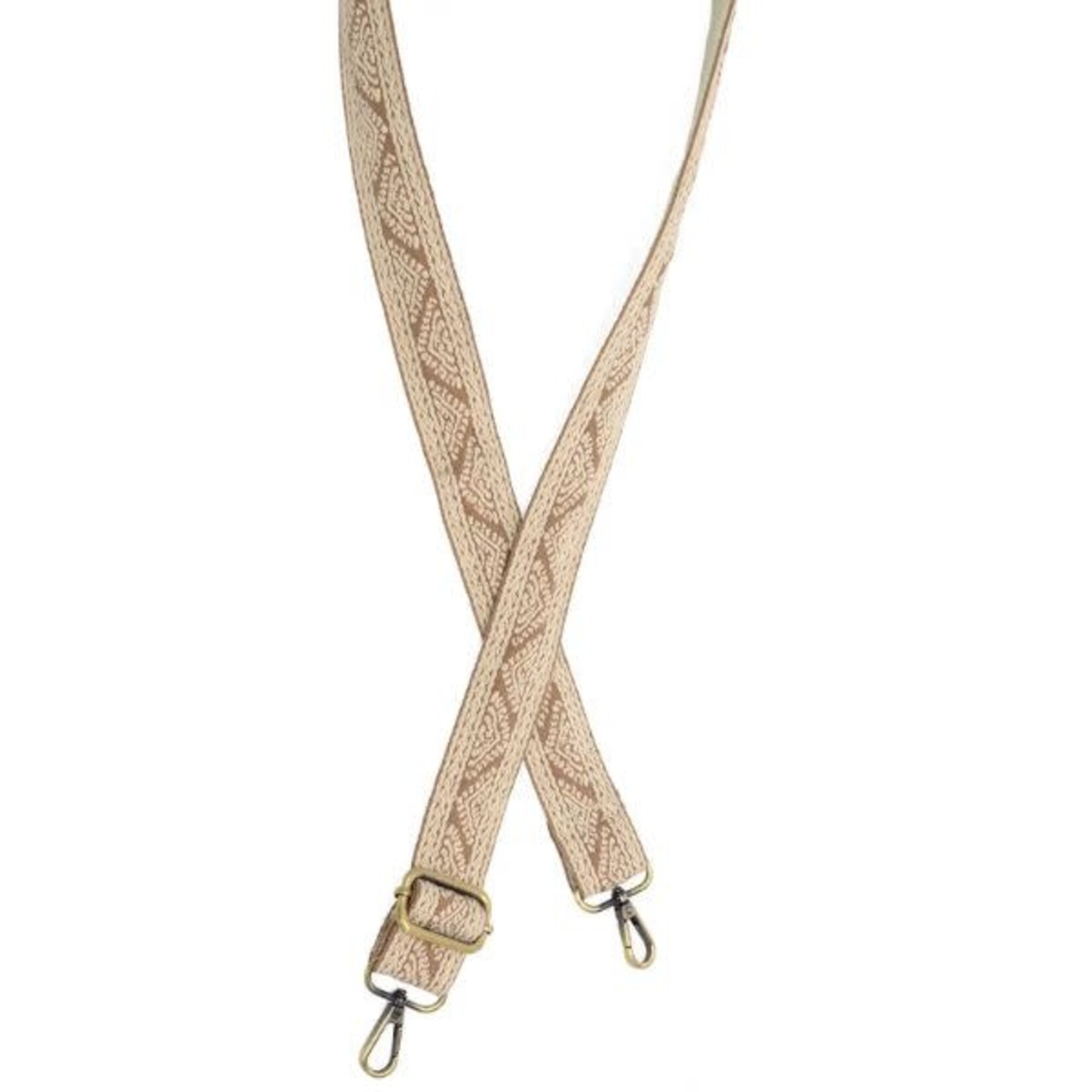 Joy Susan Geo Pyramid Guitar Strap, Tan