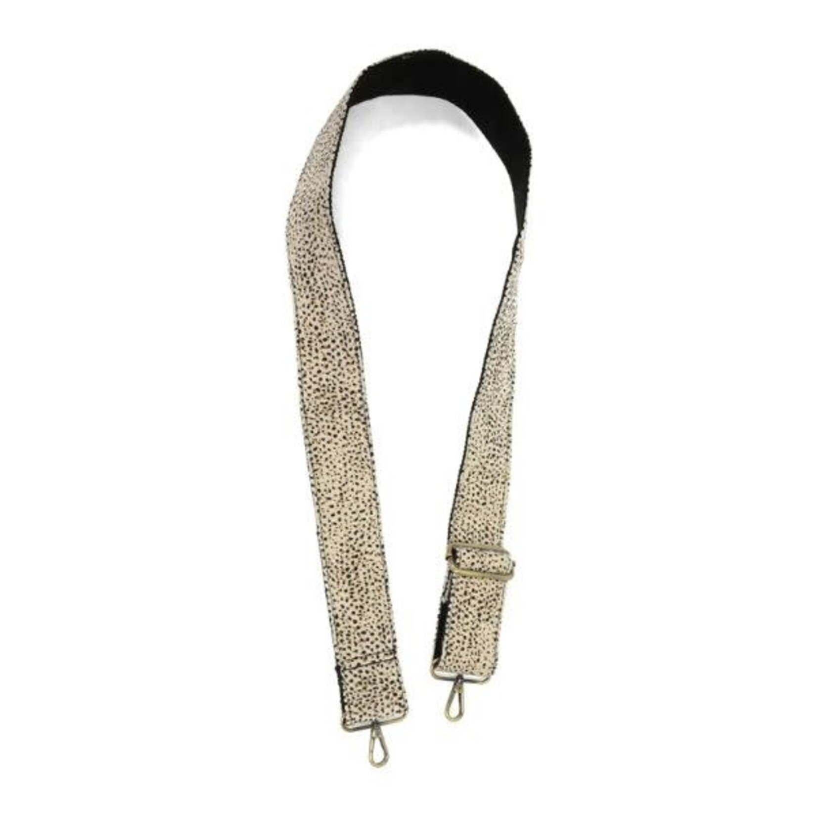 Joy Susan Mini Cheetah Faux Fur Guitar Strap, Natural