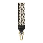 Joy Susan Diamond Woven Easy Find Wristlet, Black & White