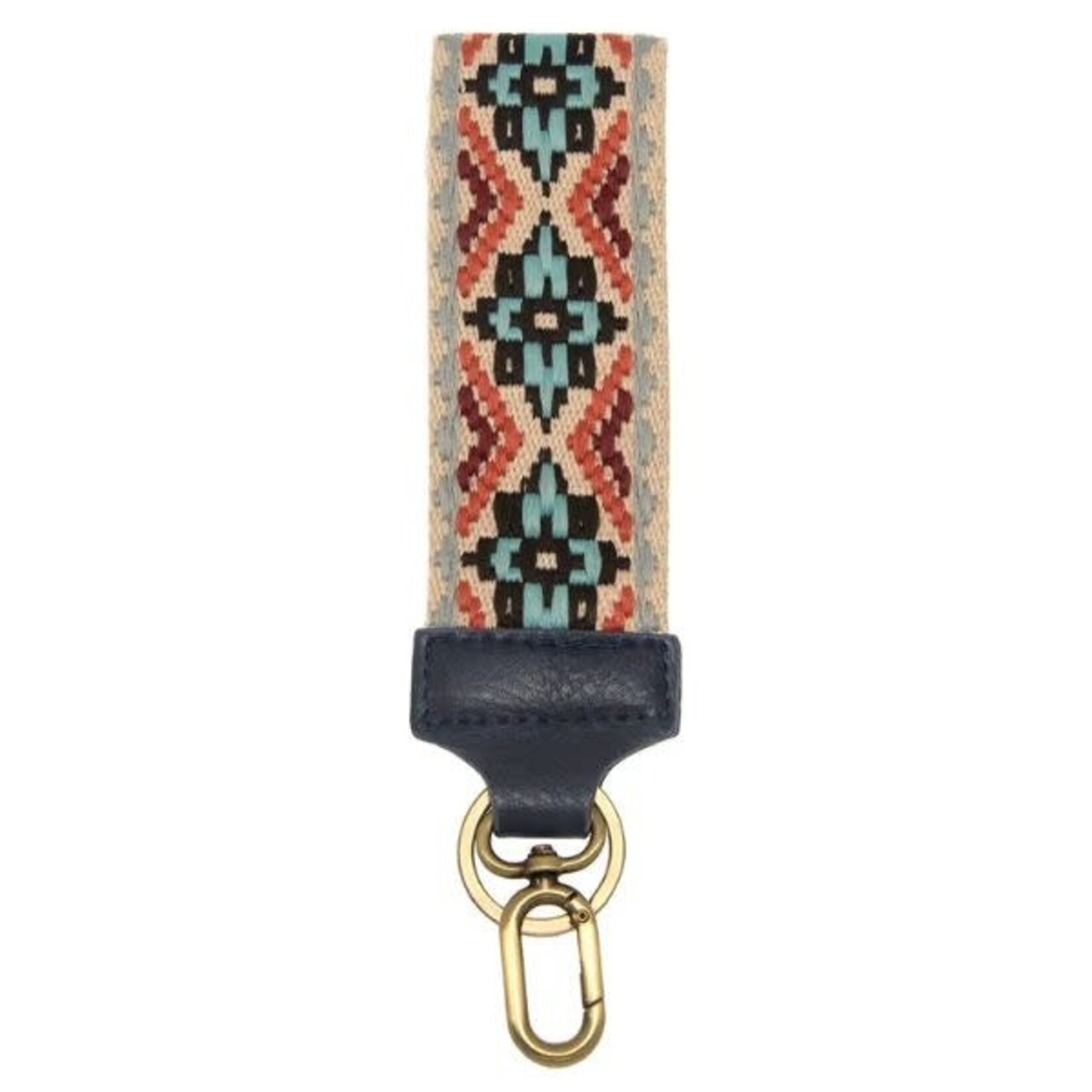 Joy Susan Multi Embroidered Easy Find Wristlet, Turquoise