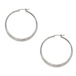 Joy Susan Large Flat Hoop Earrings, Silver