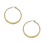 Joy Susan Large Flat Hoop Earrings, Gold