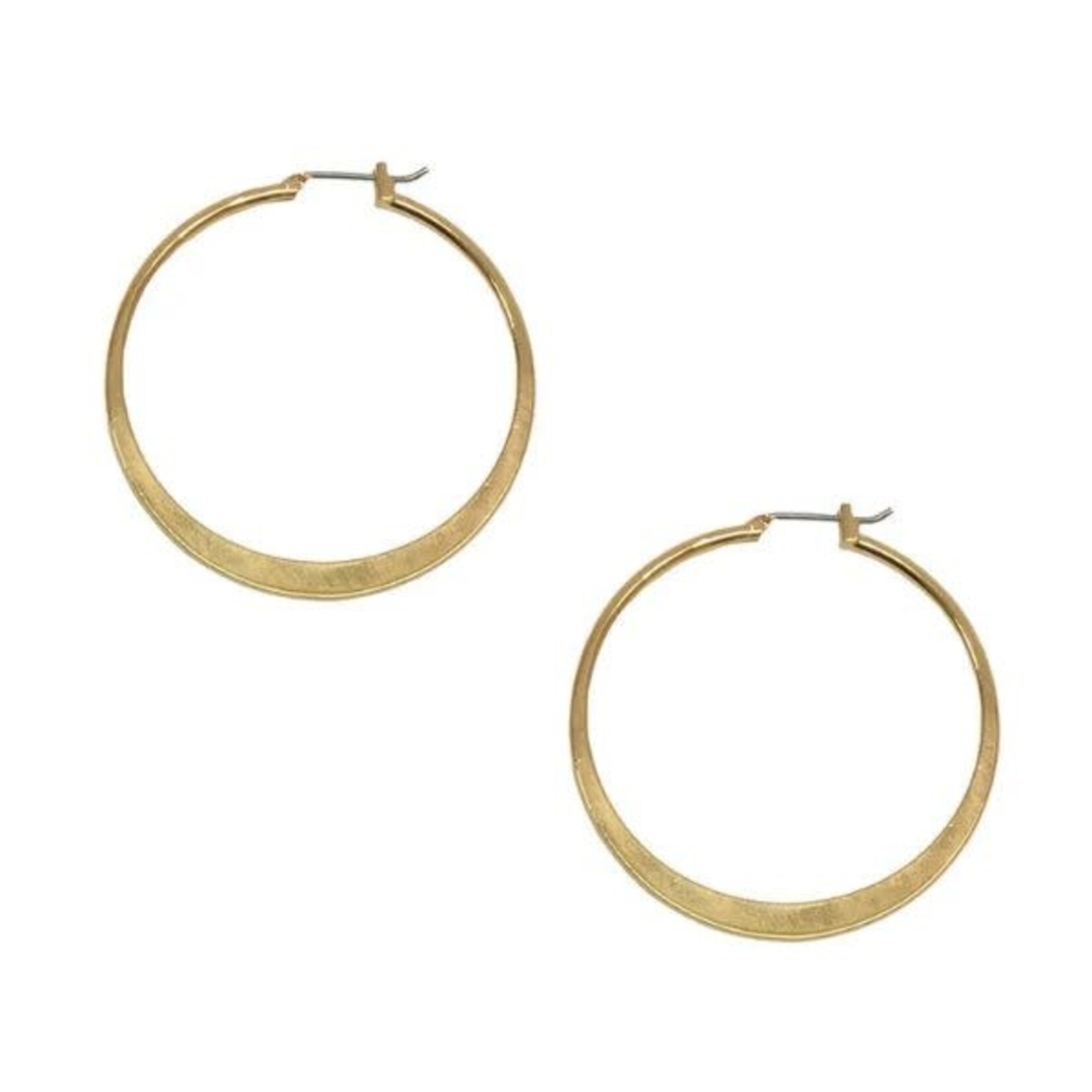Joy Susan Large Flat Hoop Earrings, Gold