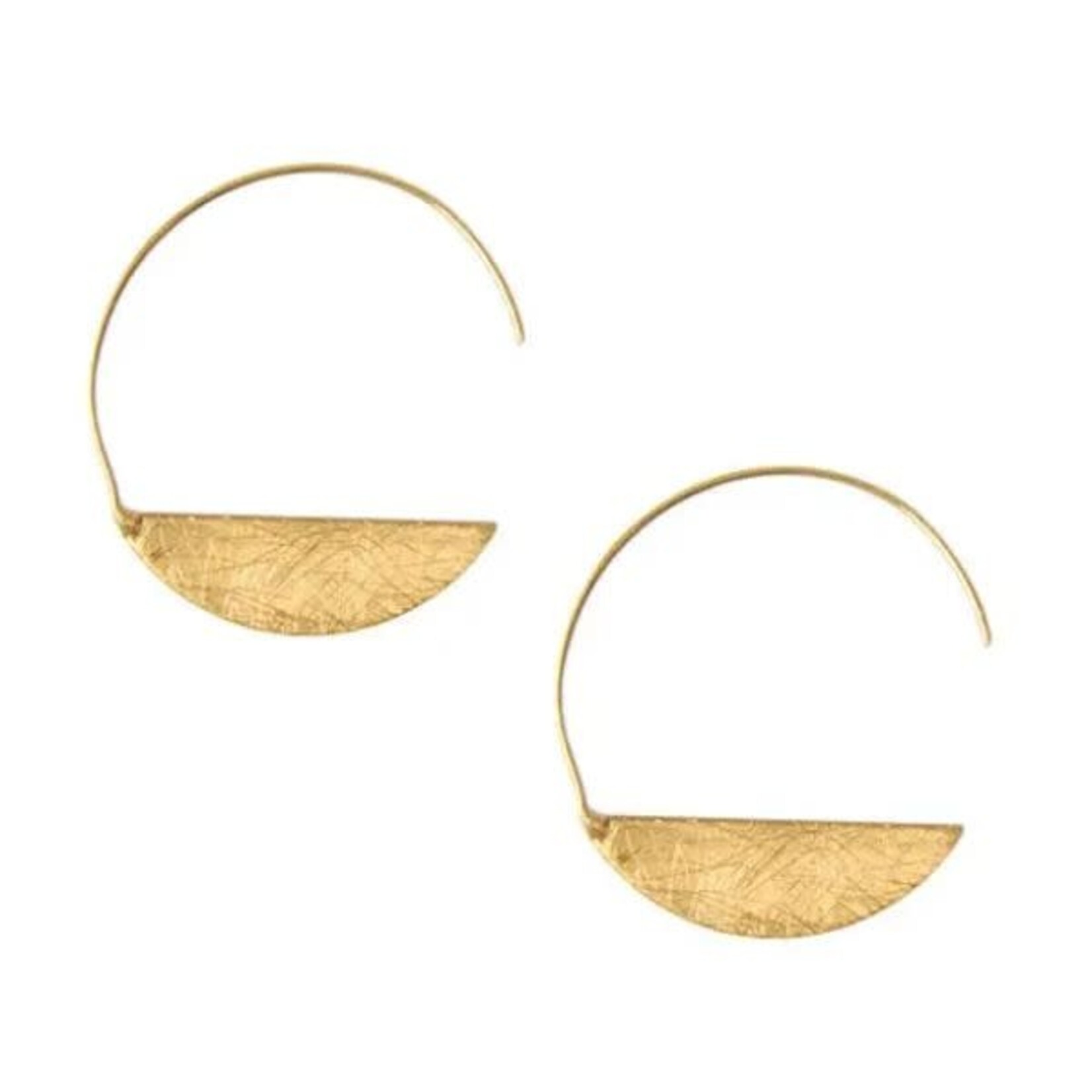 Joy Susan Threader Moon Earring, Gold