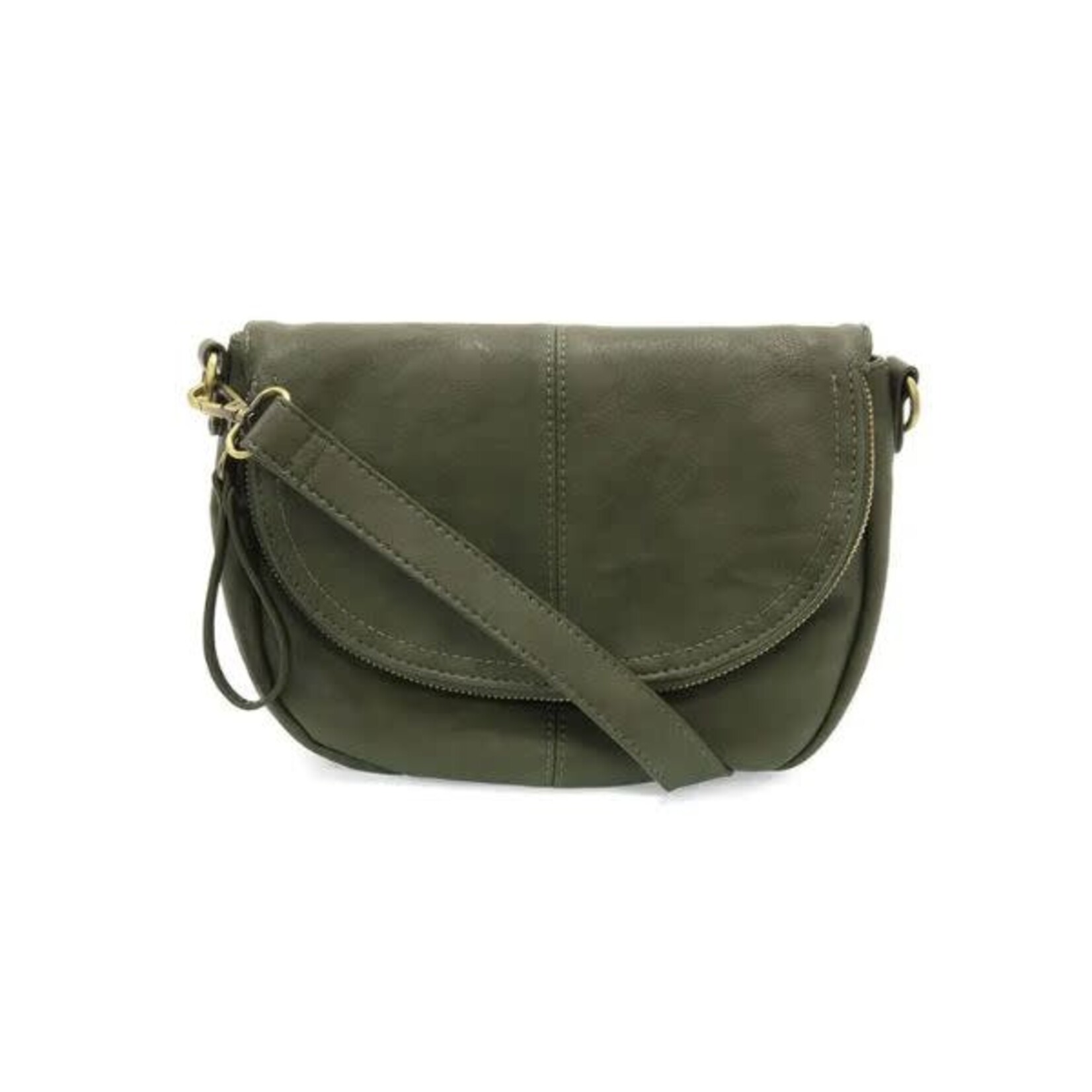 Joy Susan Helene Small Saddle Crossbody, Dark Basil