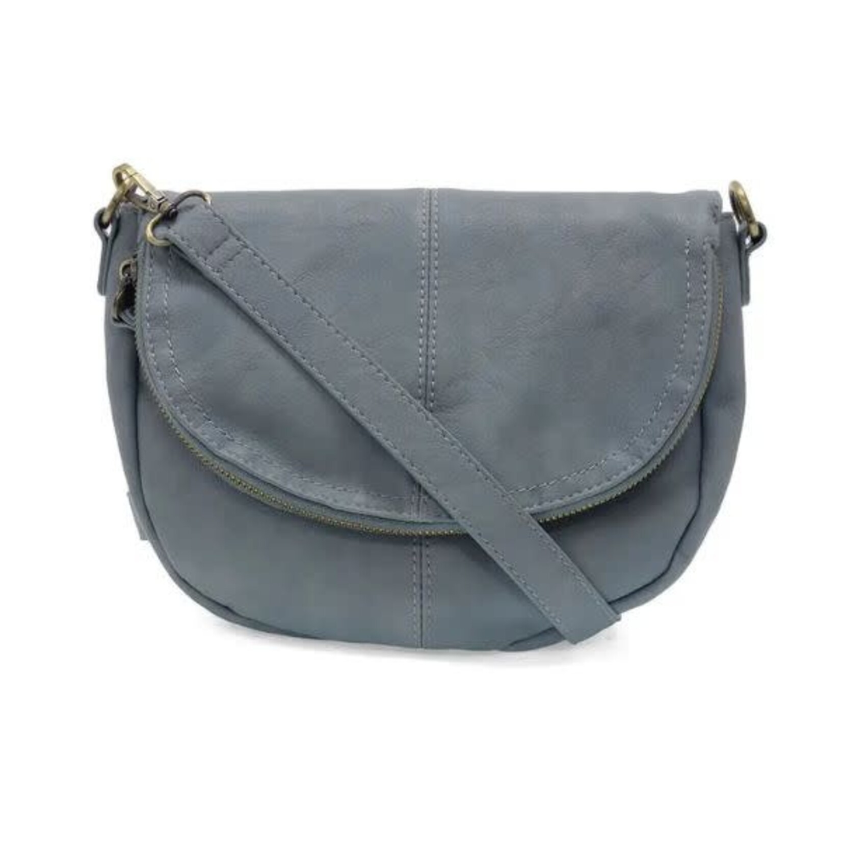 Joy Susan Helene Small Saddle Crossbody, Light Denim