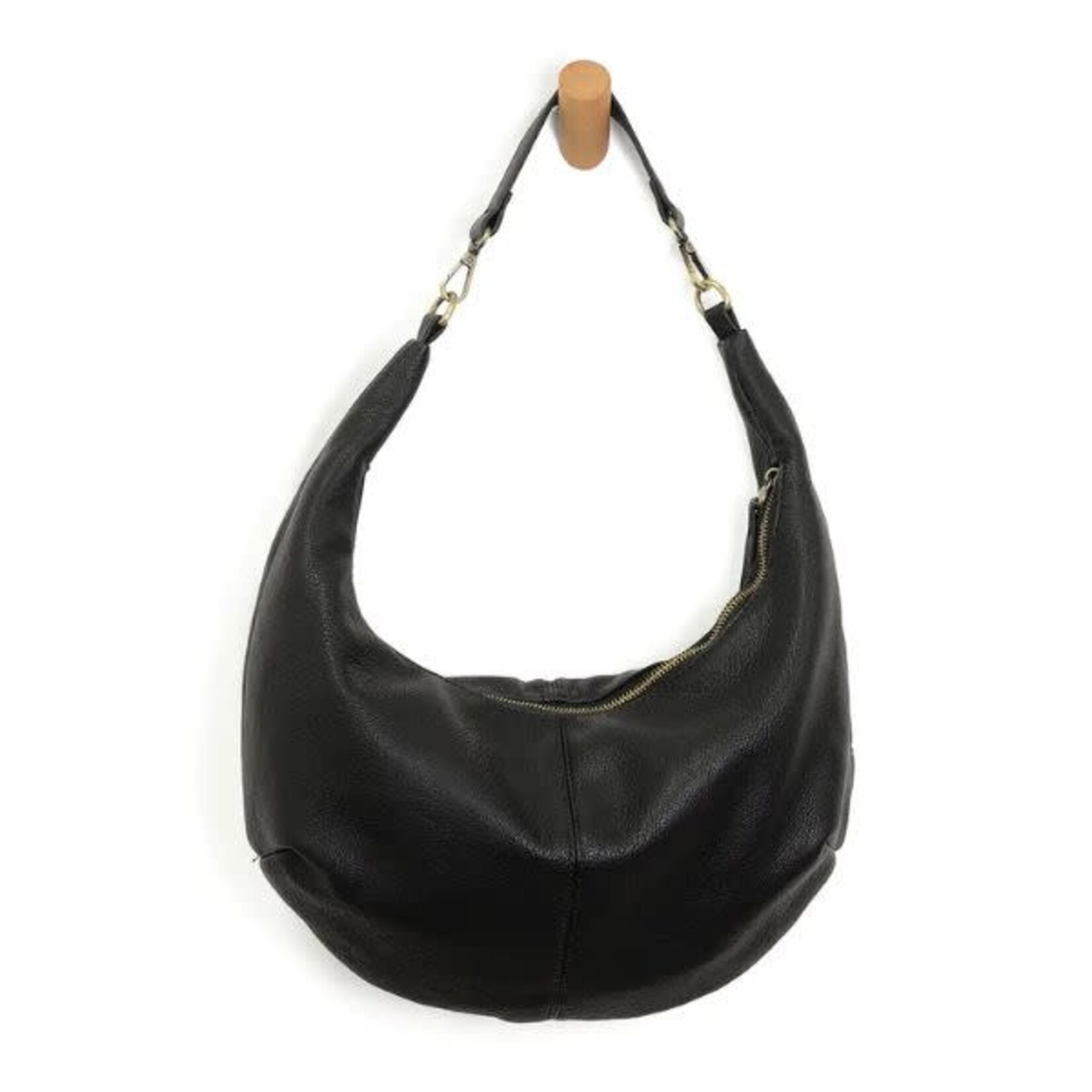 Joy Susan Rhea Slouchy Crescent Shoulder/ Crossbody Bag, Black