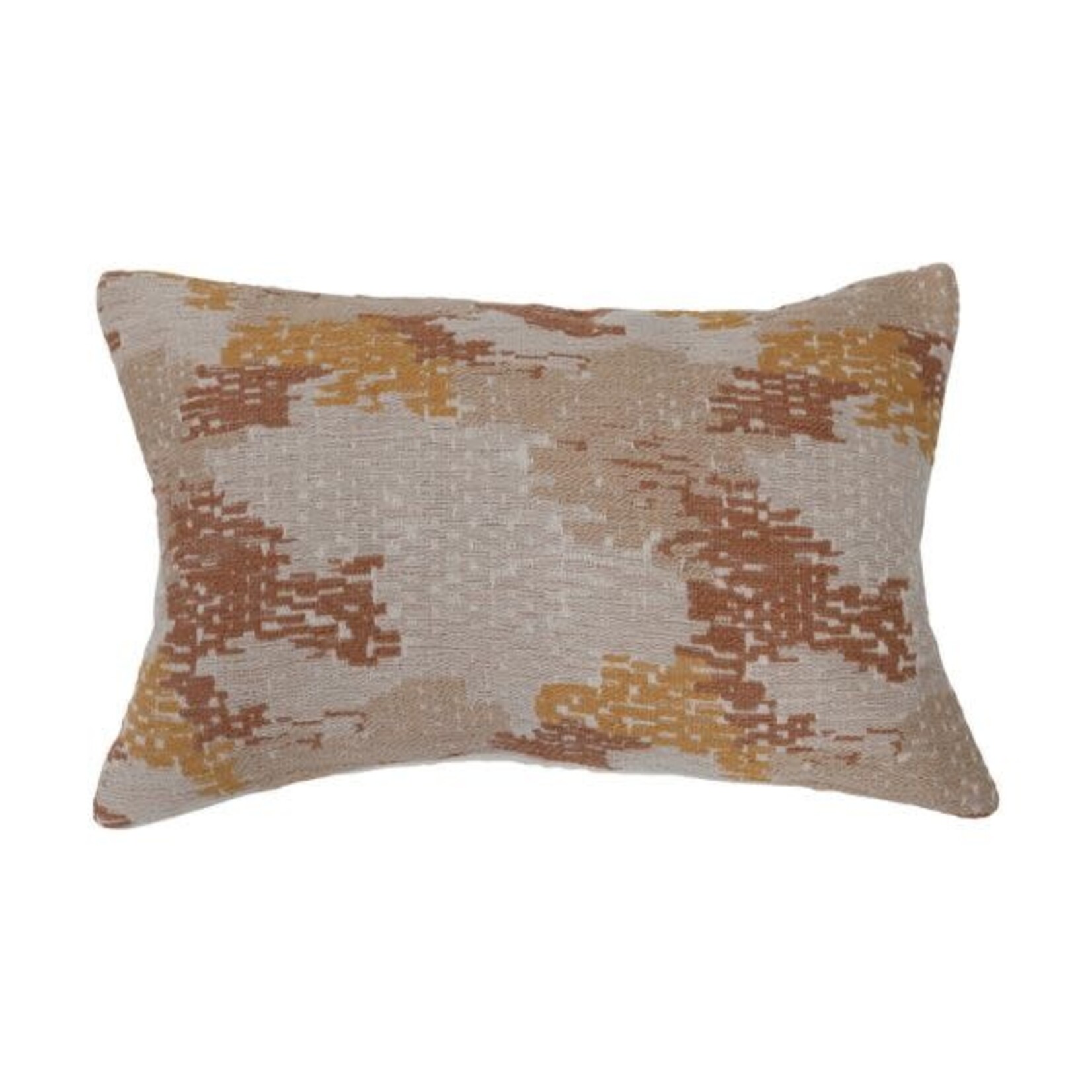 Woven Cotton Blend Jacquard Lumbar Pillow, 24 X 16 in.