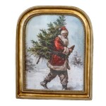 Santa Tree Frame, Antique Gold, 10 X 12 in.