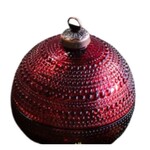 Dot Ornament Jar, Red, 4.3 in.
