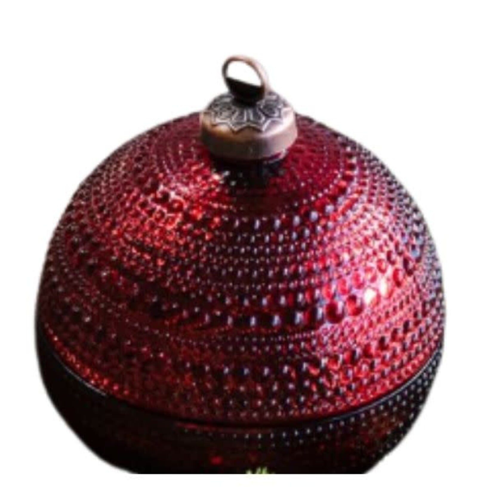 Dot Ornament Jar, Red, 4.3 in.