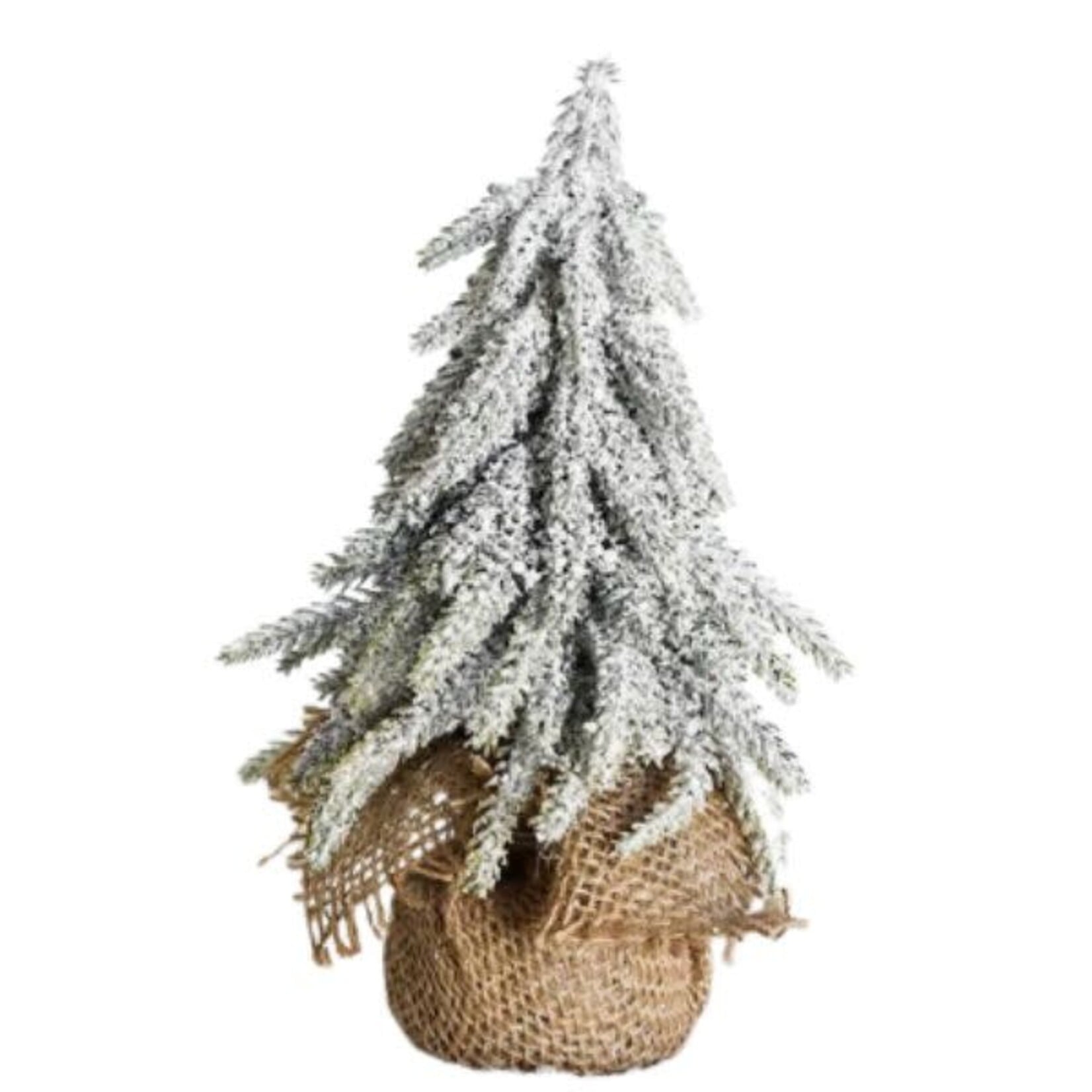 Frosted Tree in Burlap, 8 in.