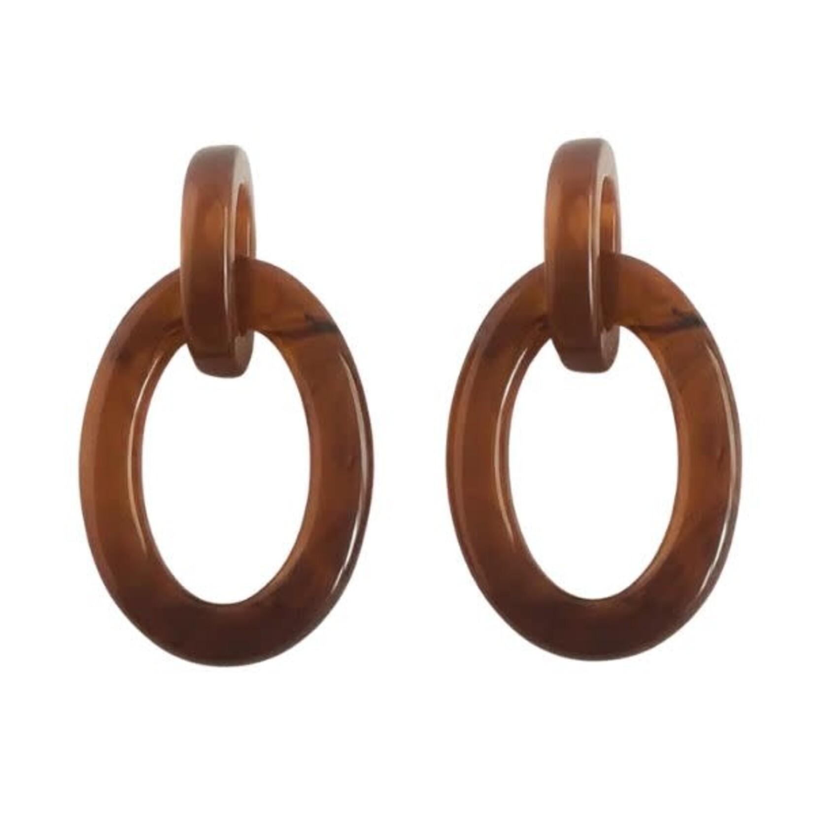 Ellemadera Gradient Amber Geometric Stud Earrings