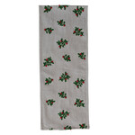 Embroidered Mistletoe Pattern Table Runner, 72"