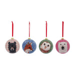 Handmade Decoupage Ball Ornament, Bear, 4"