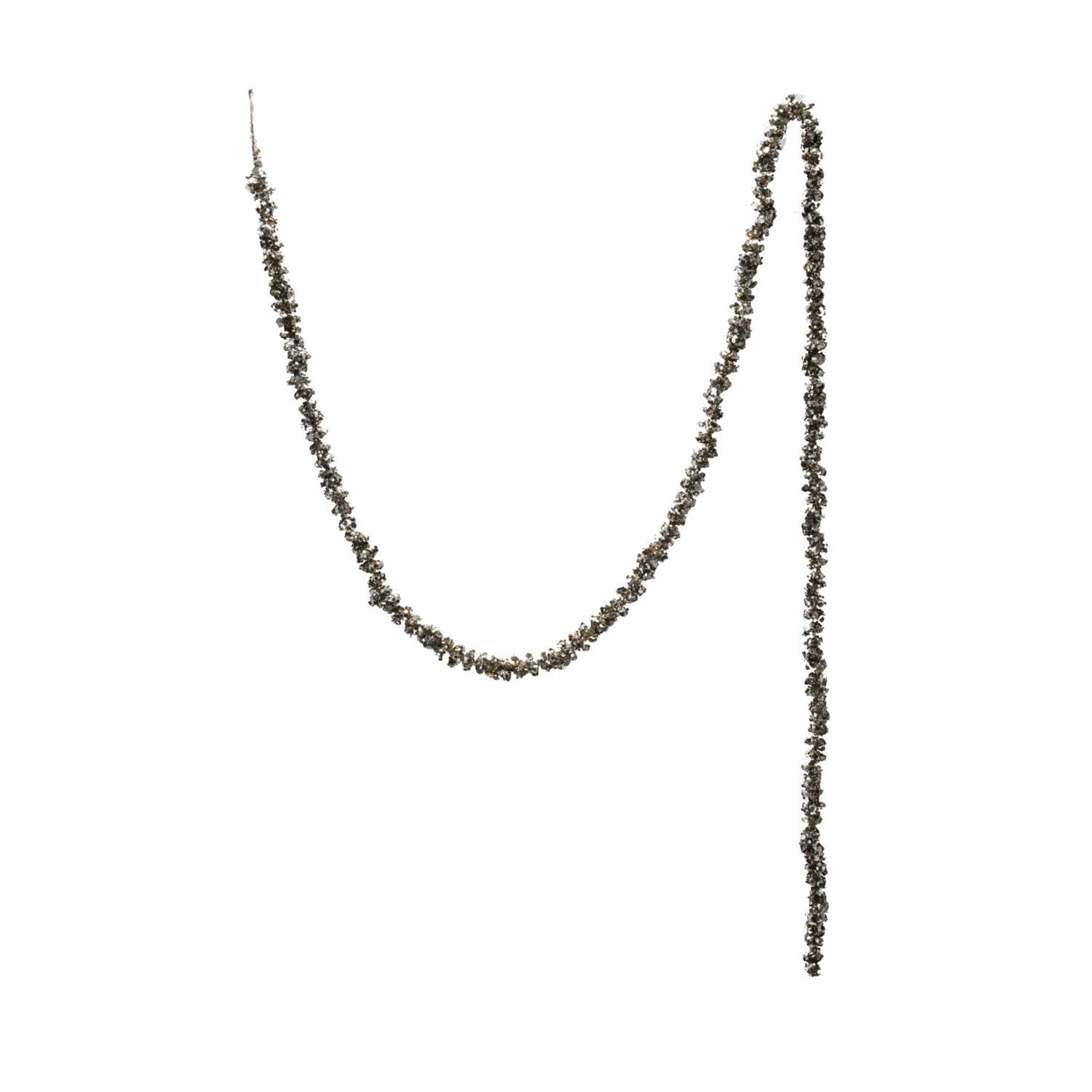 Foam Ball Garland with Glitter, Champagne, 72"