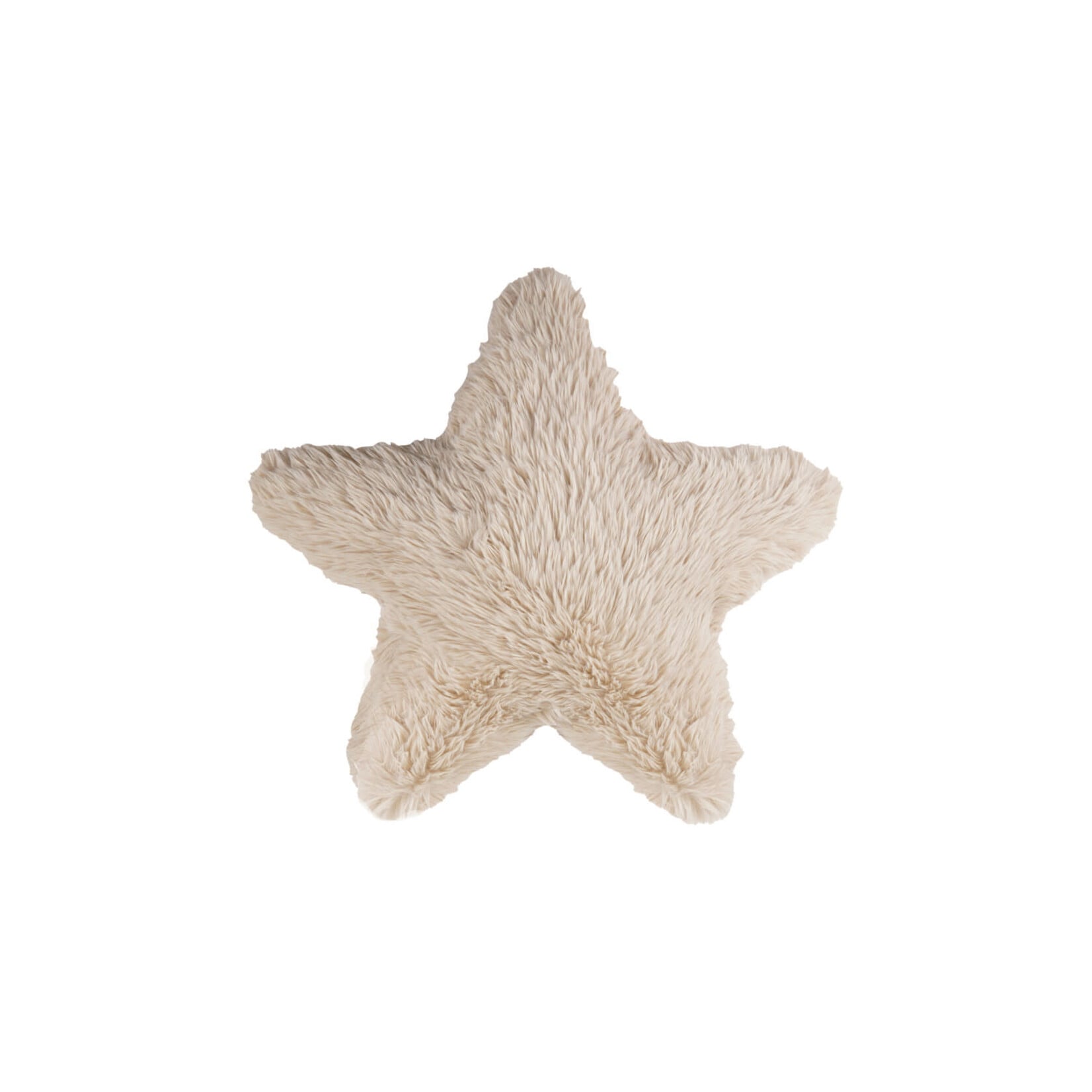 Faux Fur Star Shaped Pillow, 18"