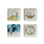Holiday Dish w/ Gold Electroplating, O Holy Night, 3"