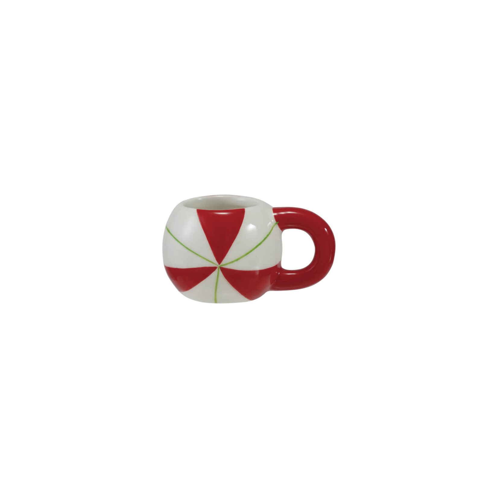 Mug Shaped Toothpick Holder w/ Candy Stripes, 1.5"