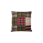 Plaid Patchwork Flannel Pillow, 20"