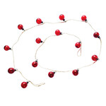 Glass Ball Ornament Garland, Red, 72"