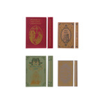 Holiday Book Storage Boxes, Set of 2, 10 X 7" & 8 X 5"
