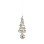 Mercury Glass Tree Ornament w/ Ball Base, 7 in.