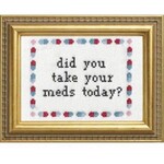 Subversive Cross Stitch Deluxe Cross Stitch Kit, Did You Take Your Meds?