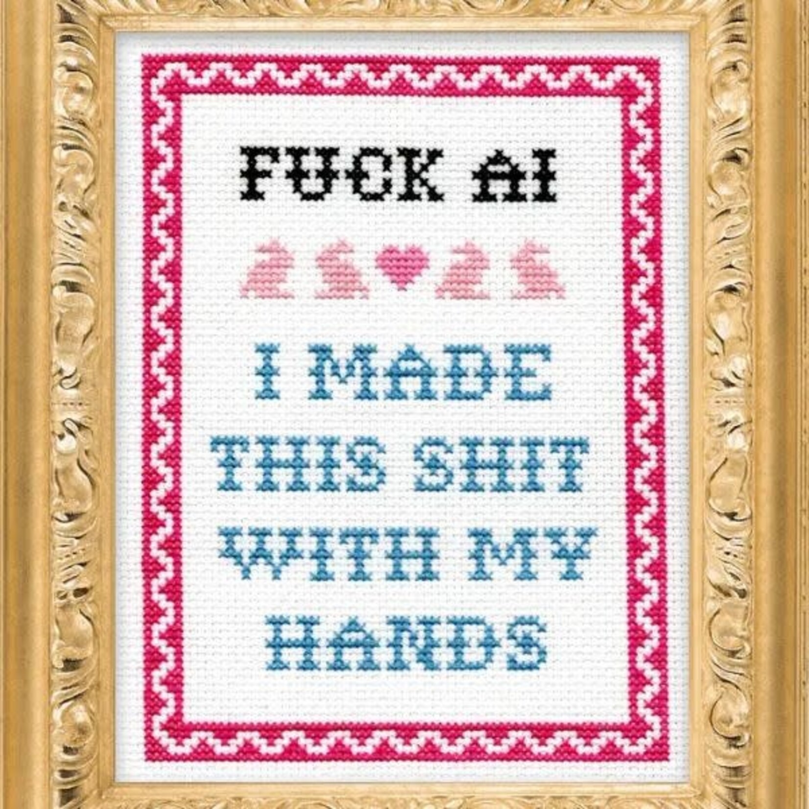 Subversive Cross Stitch Deluxe Cross Stitch Kit, F*Ck Ai