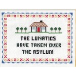 Subversive Cross Stitch Deluxe Cross Stitch Kit, The Lunatics Have Taken Over